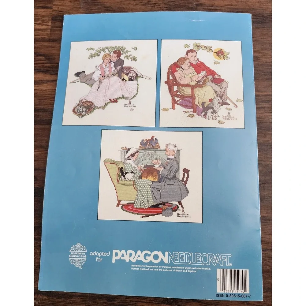 Norman Rockwell Hummel Paragon Needlecraft Counted Cross Stitch Vintage Books